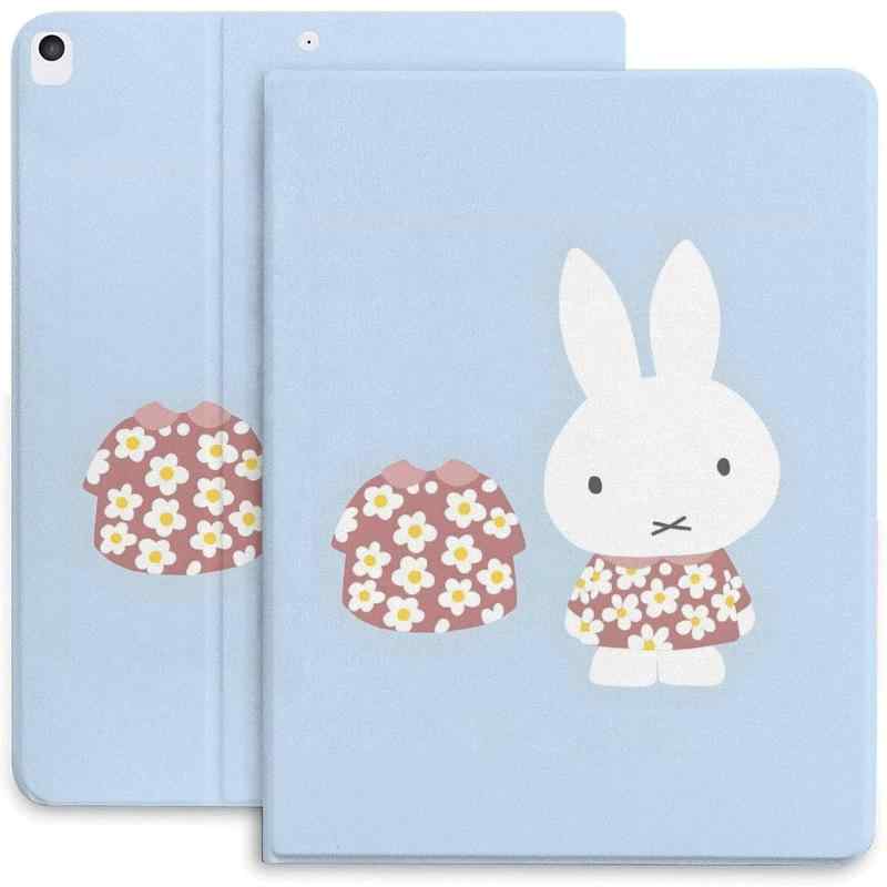 【iPad9世代/iPad10世代/iPadAir4/iPadAir5/Air6/iPadProに適応】ミッフィー アイパッドケース カバー ペン収納付き ペンシル収納 TPU オートスリープ ブック型 全面保護 スタンド機能 かわいい キャラク