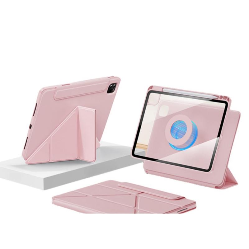 縦置き iPad Air 11 2024 M2 ケース 11インチ 分離式 iPad Air4 Air5 /iPad Pro 11 第 4 3 2 1世代 ケース ペン収納 マグネット式 取り外し可能 クリアケース オートスリープ 三つ折り 4段階 角度