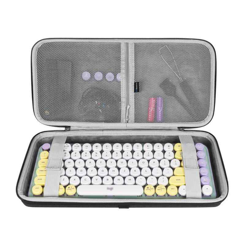 Geekria 75%-80% Keyboard Case, Hard Shell Travel Carrying Bag for 84 Key Computer Wireless Portable Keyboard