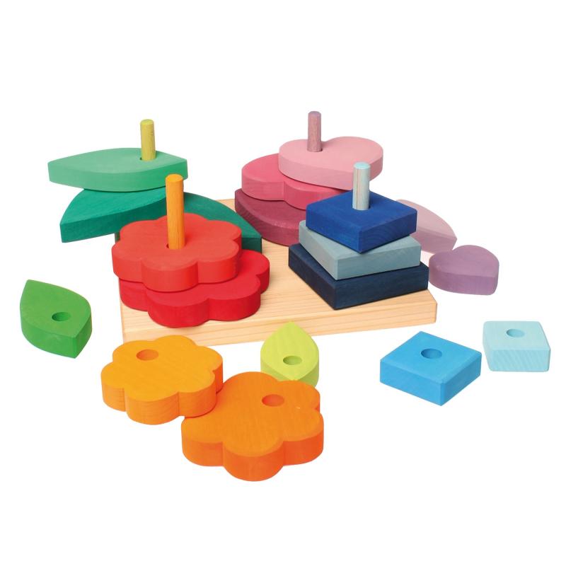 グリムス GRIMM'S 玩具 おもちゃ 知育玩具 積み木 インテリア 見立て遊び お庭のつみき SH11075