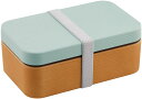 正和(Showa) 弁当箱 お米がくっつきにくい 木目 樹脂 長角弁当 ブルー クリーンコート 電子レンジ・食洗器対応 600ml 男性 女性 日本製 4979537