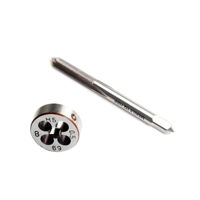 Aicosineg タップダイスセット HSS 丸ダイス ねじ切りタップ ネジ穴修正 径調整機能付き スルーホール..