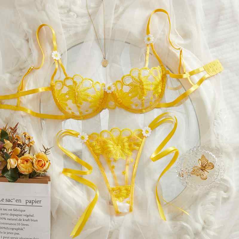 楽天市場】ブラジャー ショーツ セット 黄色の通販