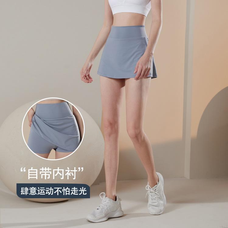 テニススカート レディース 百褶 短スカート ヨガパンツ 付き 速乾 透気 防走光 伸縮性 ポリエステル ライクラ 混紡 フィットネス ダンス 屋外 アクティブウェア 夏 春 秋 ブラック ホワイト ネイビー パープル S M L XL