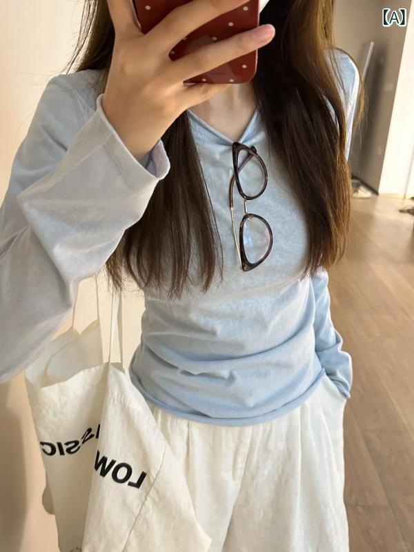 ・主な素材: 綿70-80%・スタイル: 通勤・ネックライン: クルーネック・袖丈: 長袖・袖型: 標準袖・フィット感: スリムフィット・着丈: 普通(50-65cm)・カラー展開: ライトブルー,ホワイト,グレー,ブラック,ピンク,イエロー・サイズ展開: S,M,L,XL