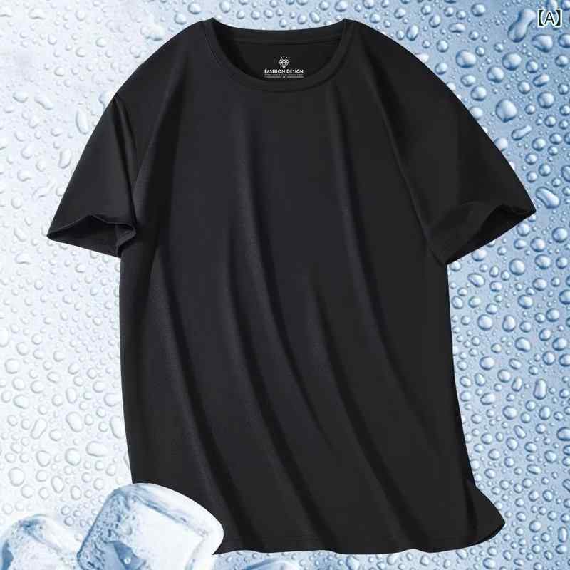 メンズ Tシャツ 短袖 速乾 メッシュ 接触冷感 再生繊維 薄手 ゆったり 大きいサイ...