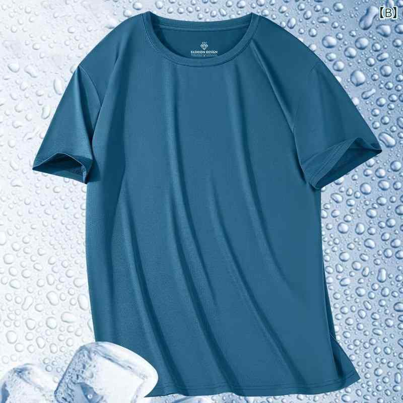 メンズ Tシャツ 短袖 速乾 メッシュ 接触冷感 再生繊維 薄手 ゆったり 大きいサイ...