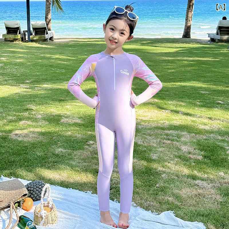 キッズ水着 男の子 女の子 オールシーズン 長袖 長ズボン 連体 水着 スイムウェア 練習用 競泳 ポリエステル 紫外線対策 速乾 伸縮性 フィットネス スクール 学校 プール ビーチ 海水浴 紫 ピンク 黒 novolstore-11011690 novolstore サンプル画像2