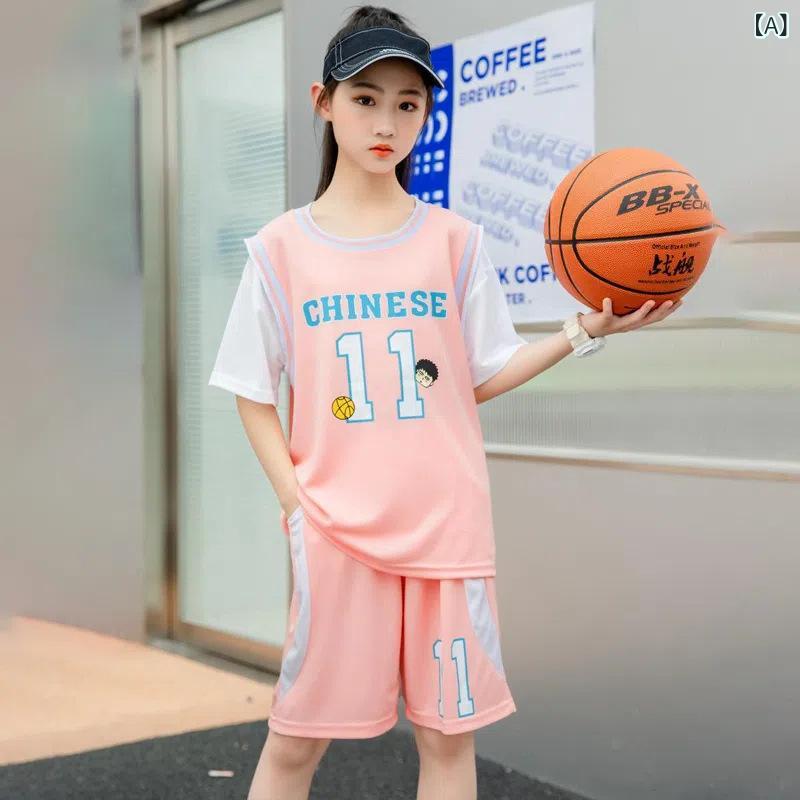 ・カテゴリ: キッズセットアップ・対象性別: ユニセックス・スタイル: 韓国風・セット内容: トップス、ボトムス（2点セット）・袖丈: 半袖・パンツ丈: ショートパンツ・厚さ: 普通・柄: 無地・主な素材: ポリエステル55%・安全基準: B類・着用方式: プルオーバー・カラー展開: ピンク、グリーン、パープル・対応身長: 120cm、130cm、140cm、150cm、160cm、170cm