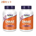 ★楽天Now Foods公式販売店★ 2個セット DMAE ジメチルアミノエタノール 250mg 100粒 ベジカプセル ナウフーズ 脂肪酸DMAE (Dimethylaminoethanol) 250 mg 100 Veg Capsules