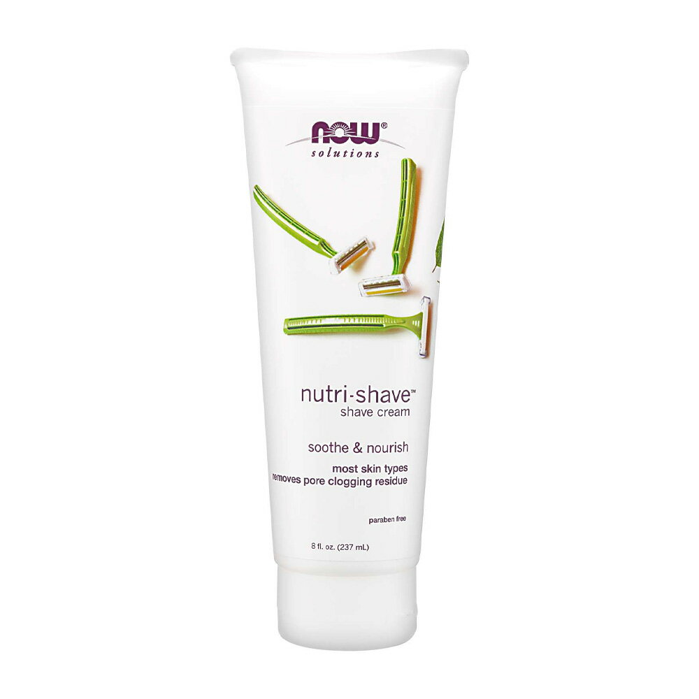 ŷNow FoodsŹ 塼 ˥塼ȥꥷ ӥ󥰥꡼ 237ml ʥա ե   ɦNow FoodsSolutions Nutri-Shave Natural Shave Cream, 8 fl oz