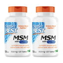 【送料無料】 2個セット MSM 1500mg 120粒 タブレット ドクターズベスト【Doctor's Best】MSM with OptiMSM, 1500 mg, 120 Tablets