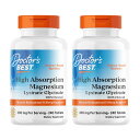 【送料無料】 2個セット 高吸収 マグネシウム 240粒 タブレット ドクターズベスト【Doctor's Best】High Absorption Magnesium 100 mg, 240 Tablets