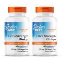 【送料無料】 2個セット イチョウ葉 ギンコ 120mg 120粒 ベジカプセル ドクターズベスト【Doctor's Best】Extra Strength Ginkgo 120 mg, 120 Veg Capsules