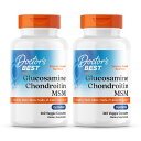 【送料無料】 2個セット グルコサミン コンドロイチン MSM 360粒 カプセル ドクターズベスト【Doctor's Best】Glucosamine Chondroitin MSM with OptiMSM, 360 Capsules