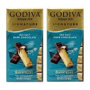 【送料無料】 2個セット シグネチャー シーソルト ダークチョコレート 8個入り ミニバー 90g ゴディバ ギフト クリスマス プレゼント チョコ お菓子【G...