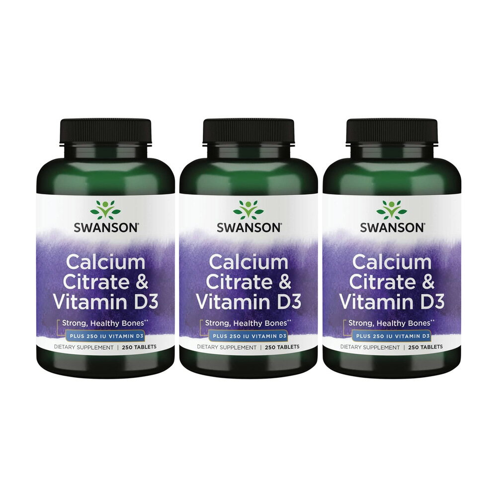 ̵3ĥå 륷 ӥߥD3 250γ ֥å 󥽥SwansonCalcium Citrate ...