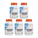 【送料無料】 5個セット アルファリポ酸 300mg 180粒 ベジカプセル ドクターズベスト【Doctor's Best】Alpha-Lipoic Acid ...