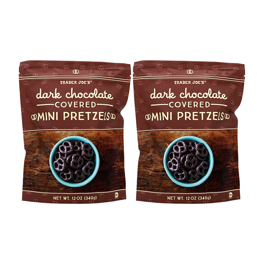 【送料無料】 2個セット ダークチョコレート カバーミニプレッツェル 340g お菓子 トレーダージョーズ トレジョ【Trader Joe's】Dark Chocolate Covered Mini Pretzels, 12 ozのサムネイル