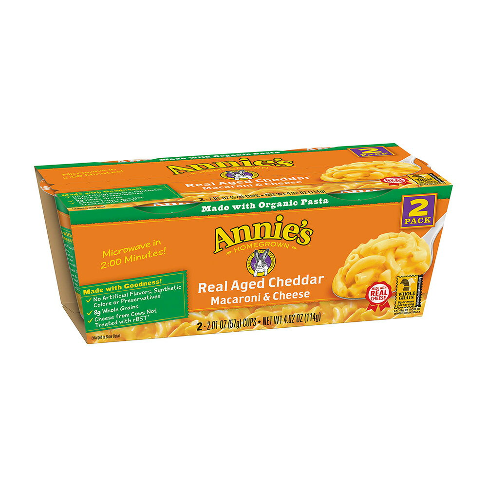【送料無料】 リアルチェダーチーズ マカロニ＆チーズ 114g 2パック アニーズ【Annie's】Real Aged Cheddar Macaroni & Cheese 2 Pack 4.02 oz