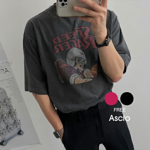 ASCLO(エジュクロ)Speed Racer Short Sleeve T Shirt (2color)韓国 韓国ファッション　デジタルプリント 半袖Tシャツ ユニセックス3rdspring2【7】※メール便不可【送料無料】のサムネイル