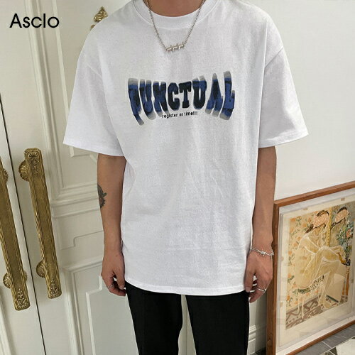 ASCLO(エジュクロ)ASCLO PL Short Sleeve T Shirt韓国 韓国ファッション　フロント ロゴt プリント オーバーシルエット ユニセックス3rdspring2【7】※メール便不可【送料無料】のサムネイル