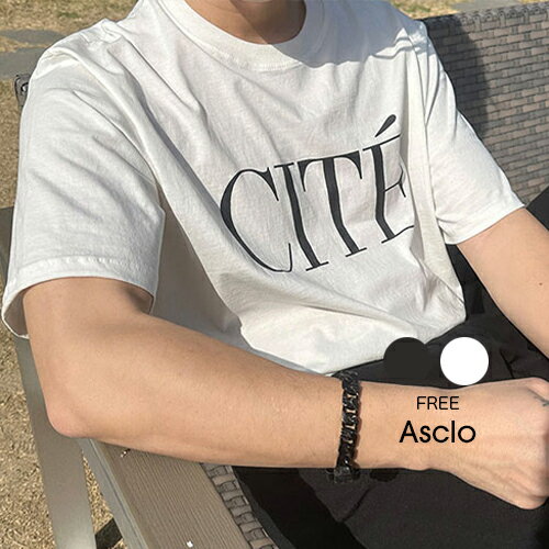 ASCLO(エジュクロ)RC CITE Short Sleeve T Shirt【5/17up_ka】韓国 韓国ファッション　レタリング 半袖 Tシャツ コットン オーバーサイズ 夏 ビンテージ プリント3rdspring2【7】※メール便不可のサムネイル