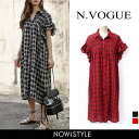 N.Vogue(エヌヴォーグ)チェック柄ゆるワンピース【6/...