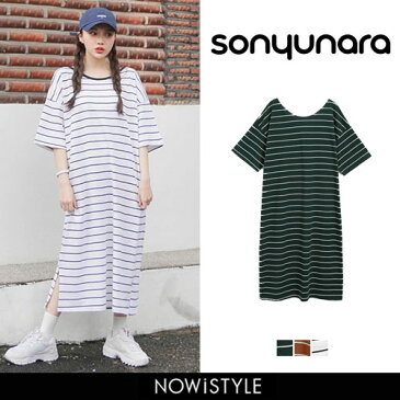 SONYUNARA(ソニョナラ)ルーズTシャツワンピース 韓国 韓国ファッション　Tシャツワンピ レディース ファッション【あす楽】