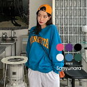 【SALE】SONYUNARA(ソニョナラ)配色刺繍ポイントトレーナー【2/15up_ka】韓国 韓国ファッション トレーナー スウェット MTM 刺繍ロゴt オーバーサイズ 体型カバー ストリート カジュアル レディース ファッション