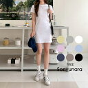 SONYUNARA(ソニョナラ)シンプル半袖ミニワンピース韓国 ファッション レディース 