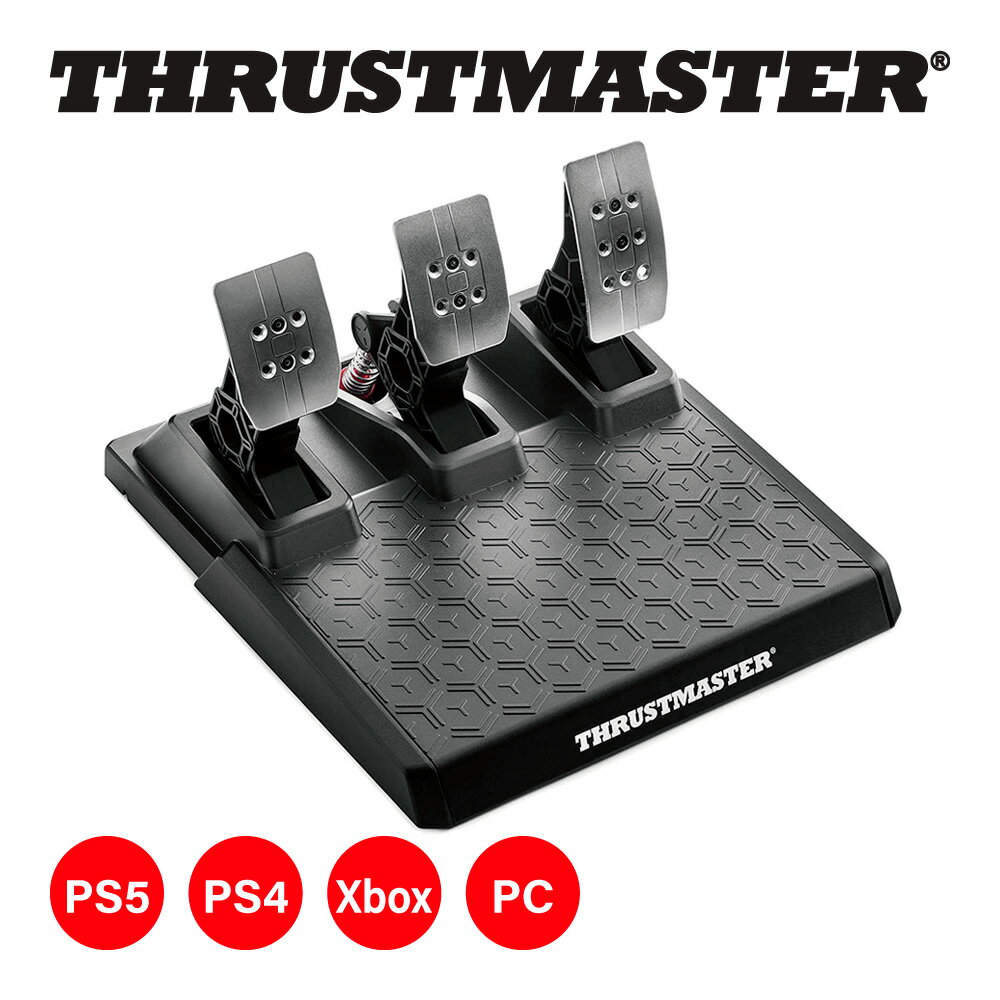 Thrustmaster スラストマスター T3PM Pedals 磁気ペダルセット フットペダル ゲーム用 ゲームコントローラー 100 金属ペダルヘッド ゲーミングデバイス レースゲーム ペダル レーシングゲーム コントローラー PS5 PS4 Xbox one Xbox series X S PC