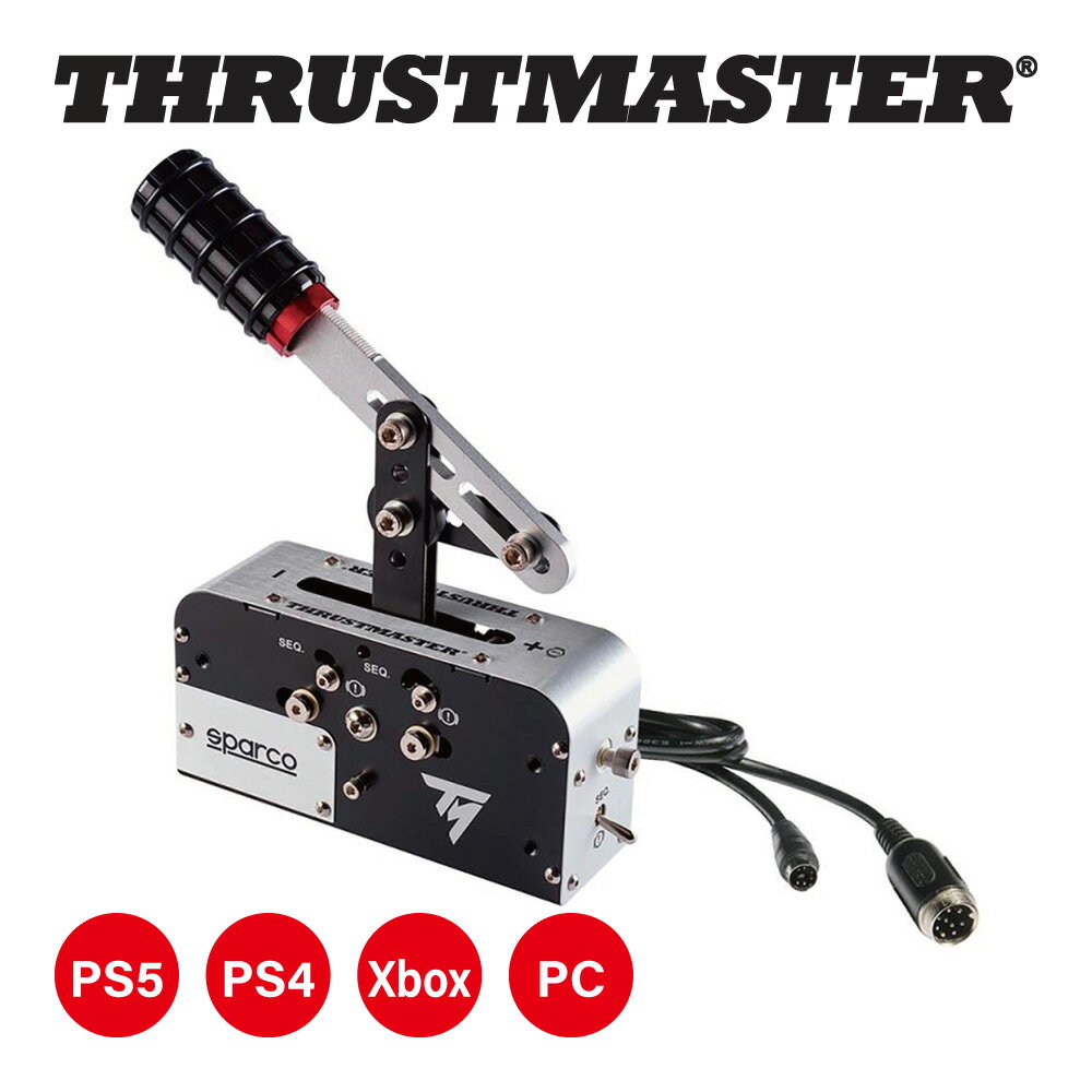 Thrustmaster スラストマスター TSS Handbrake Sparco Mod ハンドブレーキ ゲーム用 ゲームコントローラー ハンコン TSSH スパルコ モッド メタル仕様 コントローラー レーシングゲーム コントローラー PS5 PS4 PC Xbox 対応 1年保証 輸入品