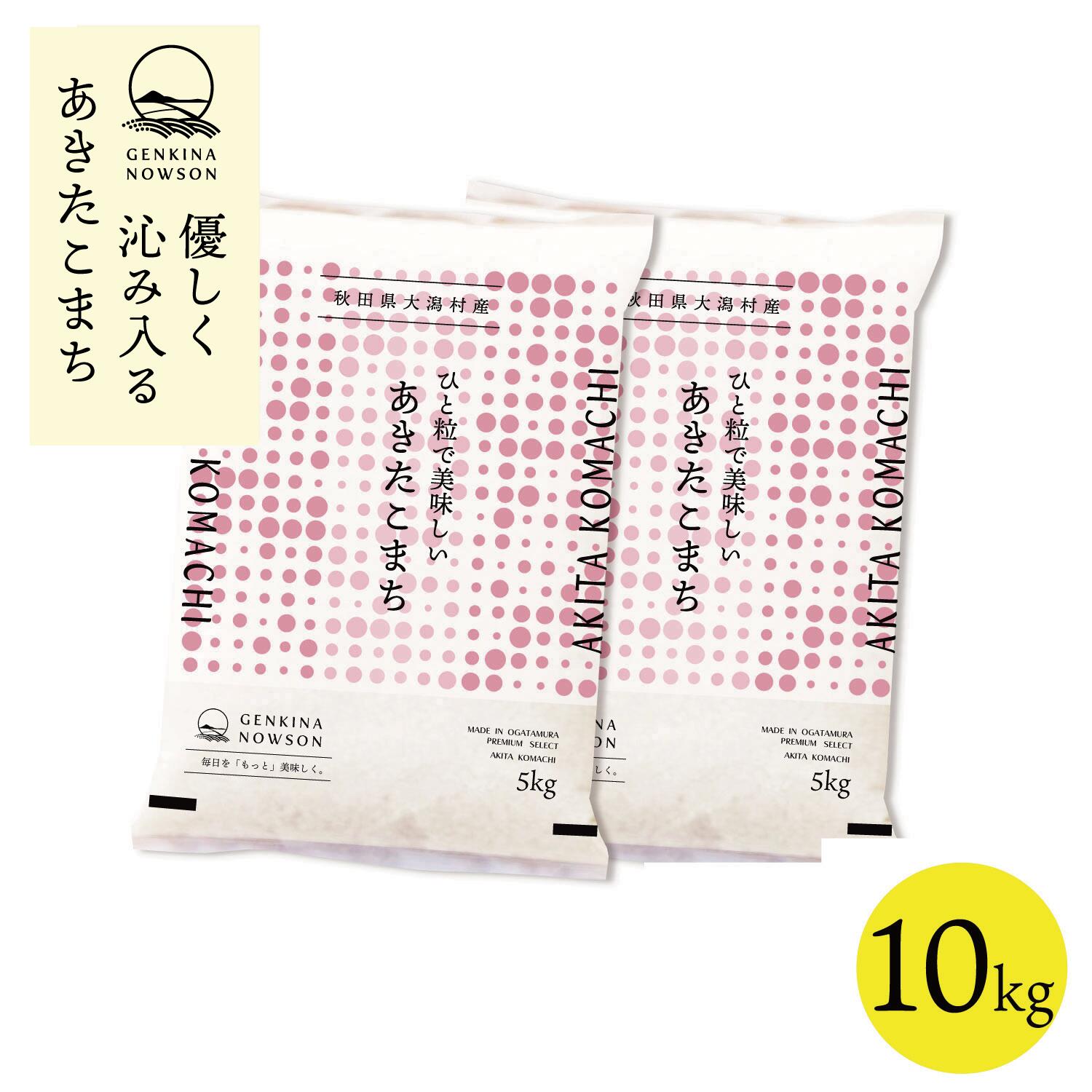 あきたこまち 10kg 送料無料 脱気包装5kg×2袋 選べる精米（白米／無洗米）令和7年...
