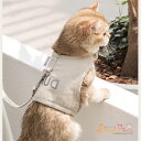 即納 猫用ハーネス リード付 ペット用品 ベスト キャットハーネス 牽引ロープ 首輪 胴輪 お出かけ 快適 散歩 着脱簡単 調節可能 ネコ用品 ペットグッズ カ...