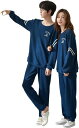 ジュタオピン ペア パジャマ カップル メンズ 上下 セット レディース 部屋着 ペアルック ルームウェア おしゃれ おそろい コーデ 夏 コットン 紳士 寝巻き 長袖 綿(4)