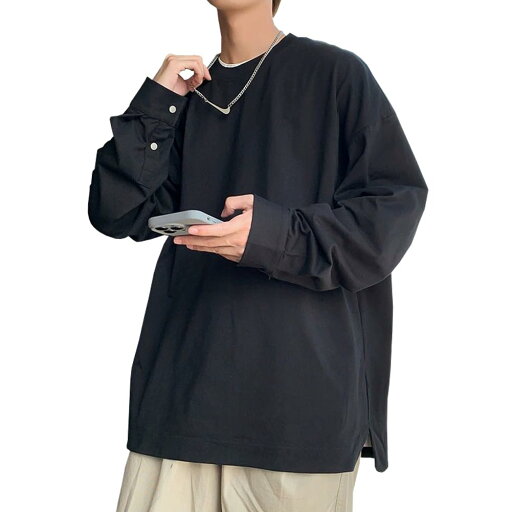 メンズ トレーナー 長袖 メンズ ロングtシャツ ビッグ ゆったり 大きいサイズ 無地 ュアル おしゃれ シルエット ファッショ 丸襟 快適 秋服 メンズ トレーナー 長袖 メンズ ロングtシャツ ビッグ ゆったり 大きいサイズ 無地 ュアル おしゃれ シルエット ファッショ 丸襟 快適 秋服