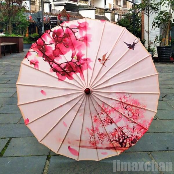 新生活 気楽 傘 和傘 桜 鳥 日傘専用 和風傘 かさ 木製 和風 和柄 レディース UVカット SNS 撮影用 ア..