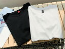 【送料無料】カジュアル お洒落 カットソー 半袖Tシャツ 夏 ヘンリーネックTシャツ 春 黒 白 無地 厚手(4)
