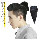 【送料無料】人毛 カツラ おしゃれ かつら ロング マンバン 自然 男性 お洒落 ハーフアップ メンズウィッグ ハーフアップ