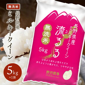 令和5年産 無洗米 お米 精米 ミルキークイーン 白米 長野県産 ギフト 送料無料 5kg 10kg 20kg 30kg