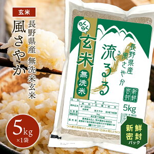 令和6年産 らくらく無洗米玄米 新鮮密封 玄米 無洗米 5kg 米 10kg お米 風さやか 長野県産 送料無料 ギフト 長期保存 備蓄 20kg 30kg お米10キロ