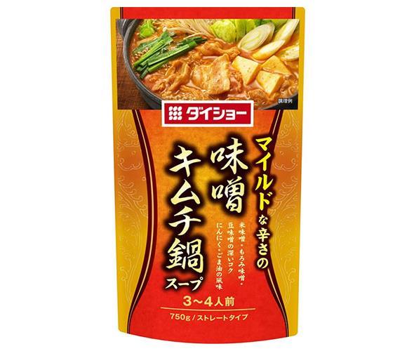 9位! 口コミ数「3件」評価「4.67」ダイショー 味噌キムチ鍋スープ 750g×10袋入｜ 送料無料 調味料 鍋スープ ストレートタイプ