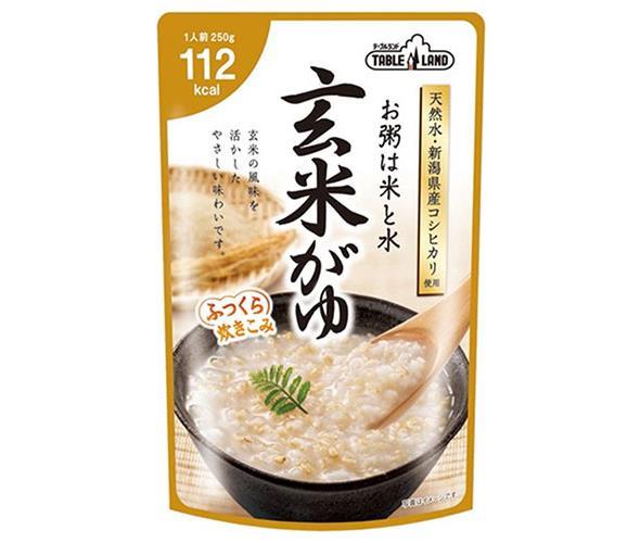 丸善食品工業 テーブルランド 玄米がゆ 250gパウチ×24(12×2)袋入｜ 送料無料 レトルトご飯 国産 おかゆ お粥 レトルト 玄米