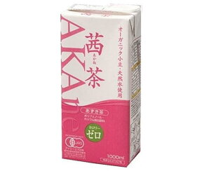 遠藤製餡 茜茶 1L紙パック×6本入｜ 送料無料 茶飲料 健康茶 無糖 ノンカロリー 有機JAS