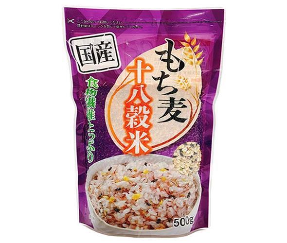 種商 国産もち麦十八穀米 500g×6袋入×(2ケース)｜ 送料無料 一般食品 雑穀 袋 食物繊維 雑穀米 もち麦 国産