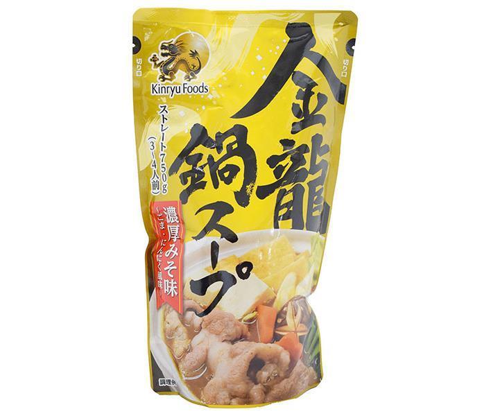 キンリューフーズ 金龍鍋スープ 濃厚みそ味 750g×10袋入｜ 送料無料 調味料 鍋 鍋つゆ 鍋スープ スープ