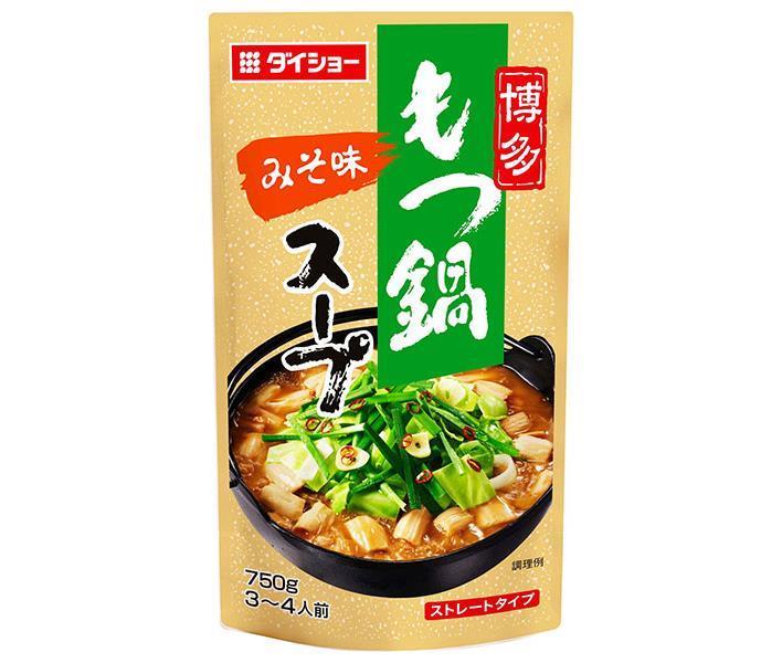 ダイショー 博多もつ鍋スープ みそ味 750g×10袋入｜ 送料無料 もつ鍋 鍋 スープ だし 調味料 ストレートタイプ