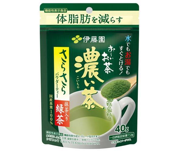 伊藤園 お〜いお茶 さらさら抹茶入り濃い茶 40g×6袋入×(2ケース)｜ 送料無料 緑茶 抹茶 粉末 インスタント 嗜好品