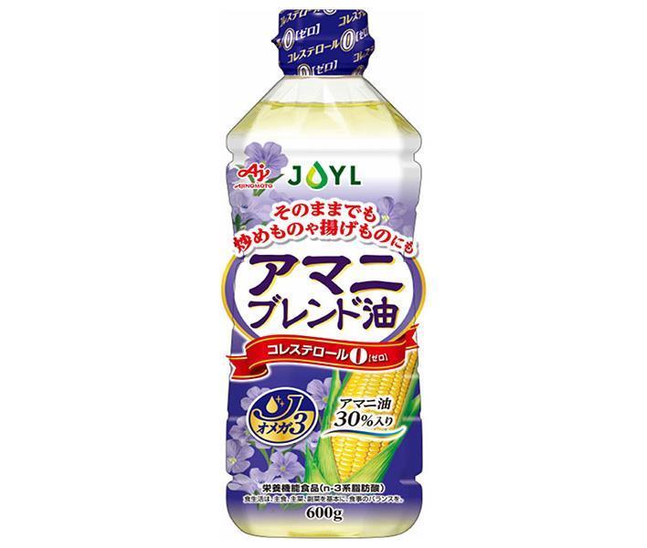 J-オイルミルズ AJINOMOTO アマニブレンド油 600g×10本入｜ 送料無料 味の素 アマニ油 コレステロールゼロ 栄養機能食品